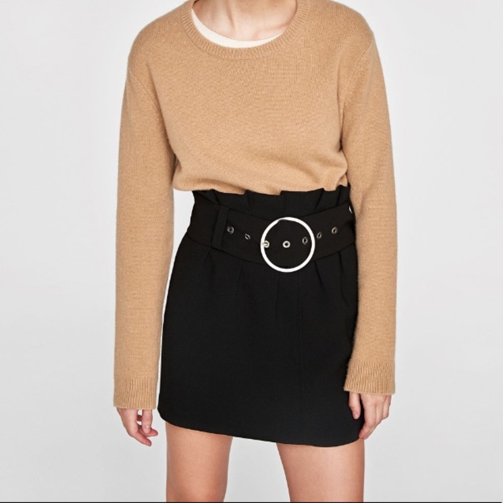 NWT Zara studio bucket mini skirt high waist